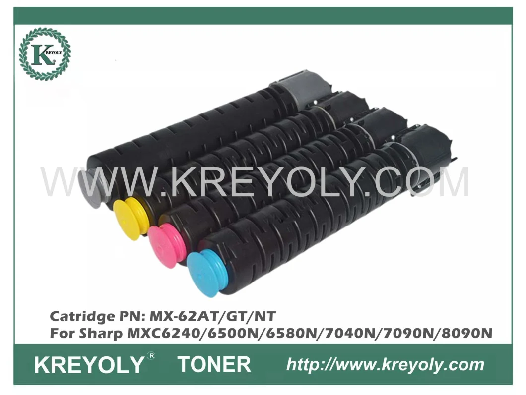 Copier Toner MX-62AT/GT/NT for Sharp MXC6240/6500N/6580N/7040N/7090N/8090N