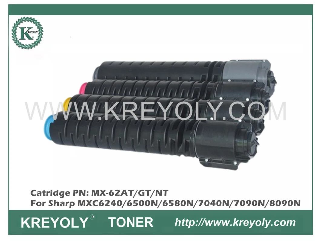 Copier Toner MX-62AT/GT/NT for Sharp MXC6240/6500N/6580N/7040N/7090N/8090N