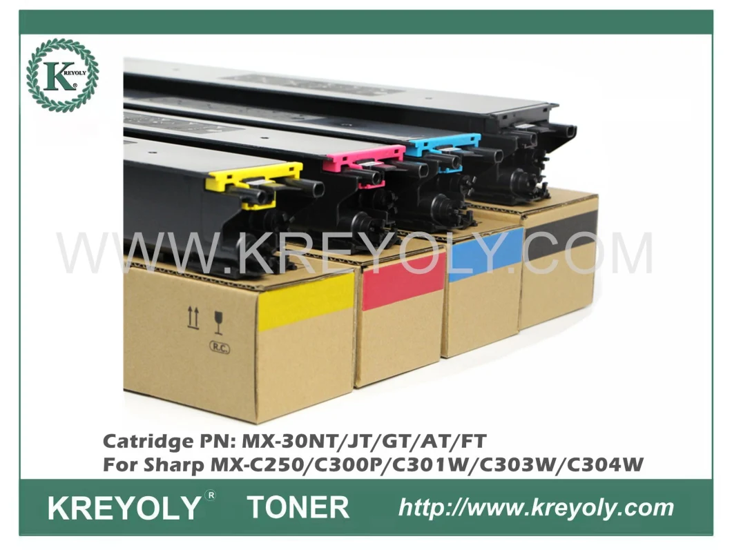 Color Toner MX-30NT/JT/GT/AT/FT for Sharp MX-C250/C300P/C301W/C303W/C304W