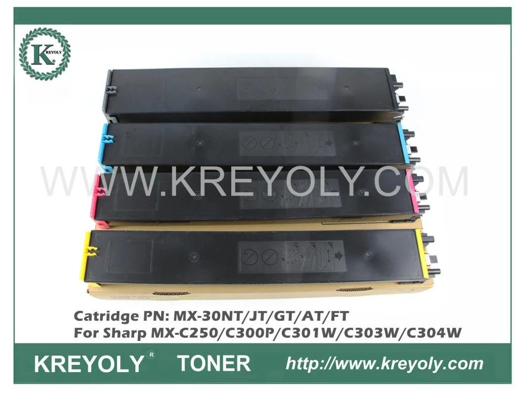 Color Toner MX-30NT/JT/GT/AT/FT for Sharp MX-C250/C300P/C301W/C303W/C304W